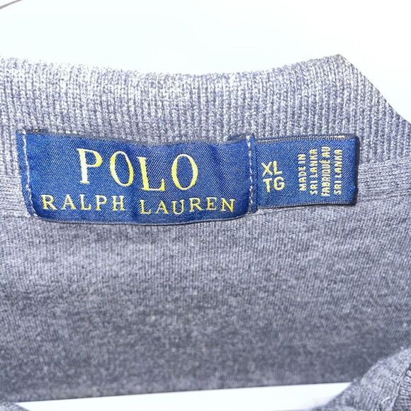 Polo Ralph Lauren Golf Shirt Men’s Size XL Gray 100% Cotton Short Sleeve Button - Picture 2 of 12